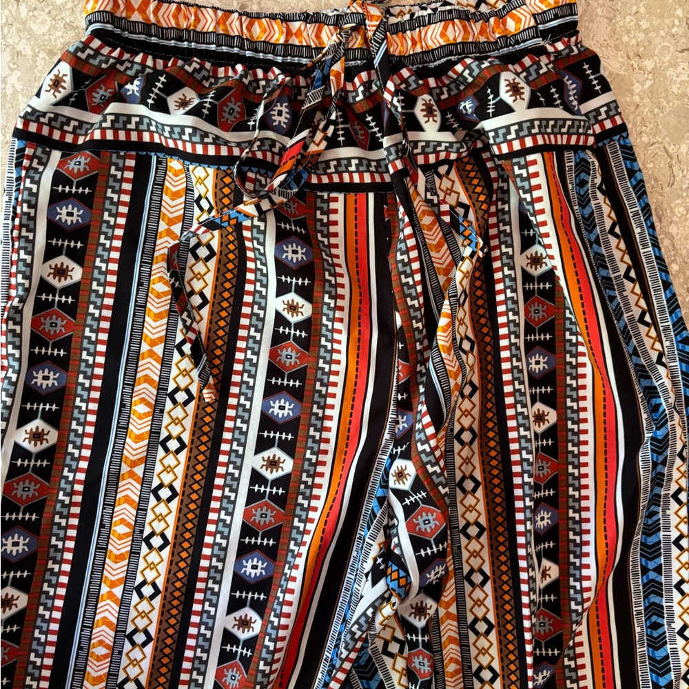 Colorful Geometric Patterned Pants